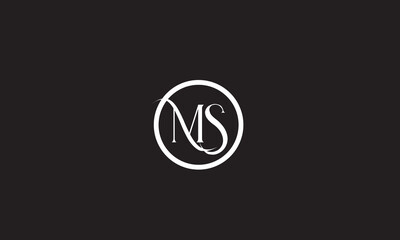 MS, SM, S, M Abstract Letters Logo Monogram