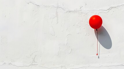 A red balloon against a solid white background, suitable for overlaying custom messages or designs.
