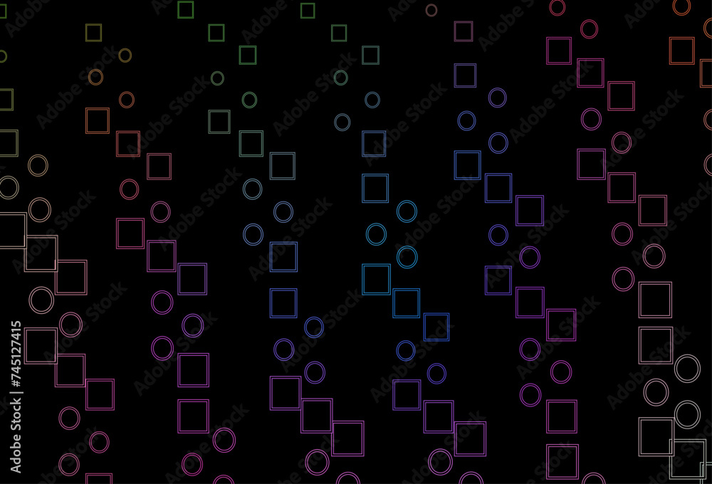 Aufkleber dark multicolor, rainbow vector texture with rectangular style.