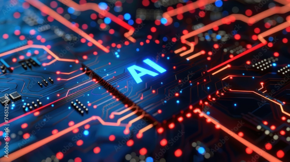 Poster a close-up view of a computer chip with the letter a clearly visible on its surface, showcasing the 