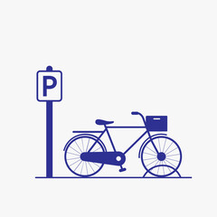 Bicycle parking icon 