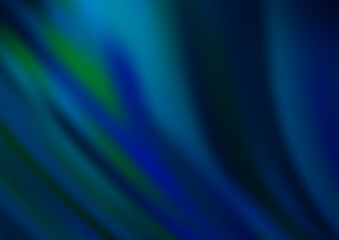 Dark BLUE vector template with lines, ovals.