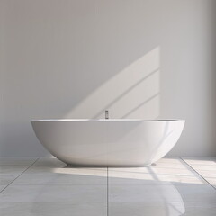 Modern bright bathroom with empty walls