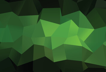 Dark Green vector abstract mosaic background.