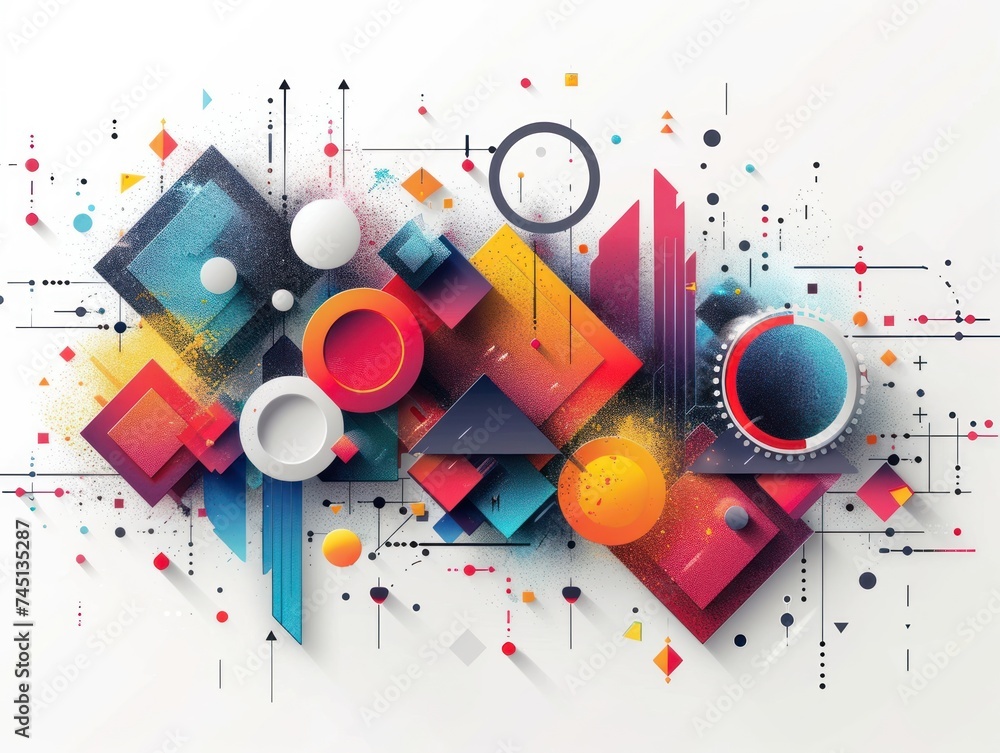 Poster visual spectacle unfolds in this captivating image showcasing the mesmerizing world of geometric des