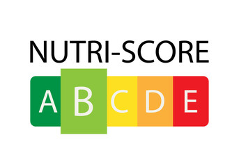 Fototapeta premium Puntuación B en la etiqueta de puntuación nutricional o nutri-score. 