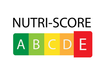 Puntuación E en la etiqueta de puntuación nutricional o nutri-score. 