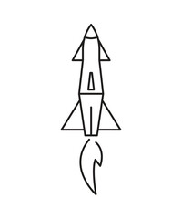 missile icon, vector best line icon.