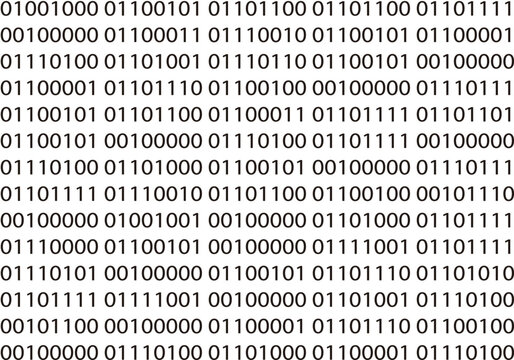 Fondo de lenguajes binarios de n&uacute;meros 0 y 1. 