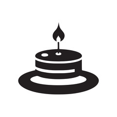 black and white birthday cake