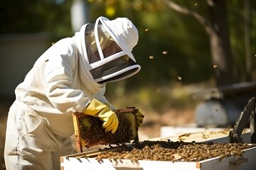 Bee, bees backdrops, sweet nectar honey, beekeeping background. 