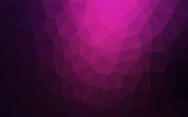 Fototapeta premium Dark Pink vector polygon abstract backdrop.