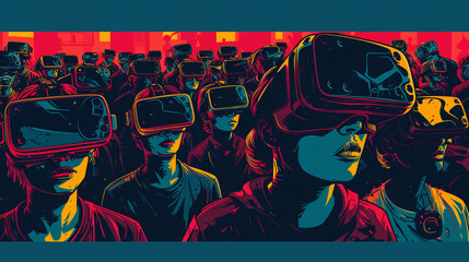 Virtual Reality Concept, VR Gaming