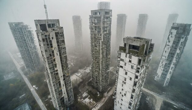 abandoned ghost city dystopia