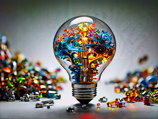 light bulb with concept