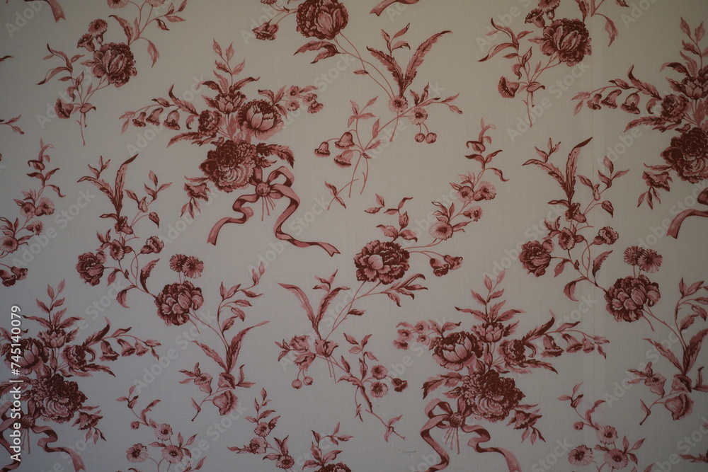 Wall mural retro pattern with elements