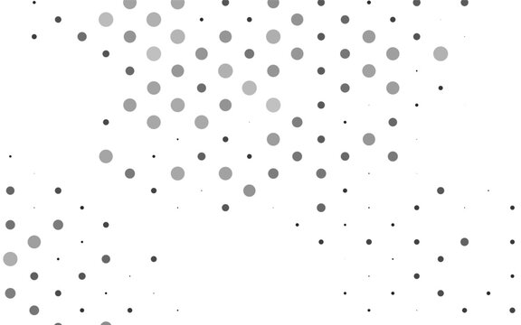 Light Silver, Gray vector pattern with spheres.