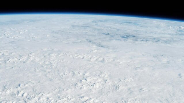 Orbiting over planet Earth. View from International Space Station. Public Domain images from Nasa	