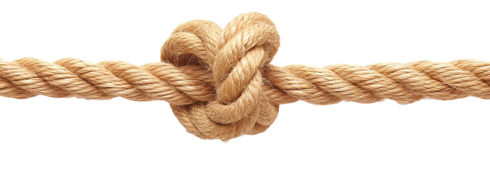  Rope knot isolated on white or transparent background