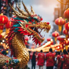 Celebración del año nuevo chino: Año del dragón
