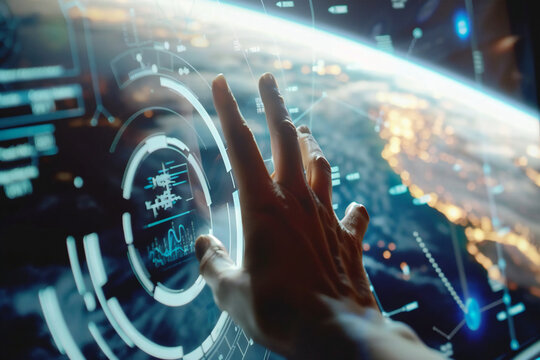 technologies, man holding a globe in his hand, earth