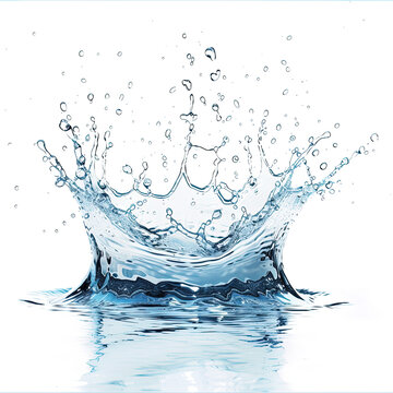 Water liquid splash isolated on white background includes clipping path, transparent background