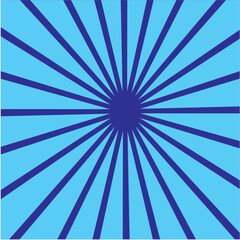 Sunlight retro horizontal background.  Royal blue and Sky blue color burst background. Fantasy Vector illustration. Magic Sun beam ray pattern background. Old paper starburst. Circus poster or placard