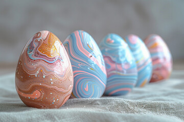 easter eggs with marble motiff in pastel colors (6)