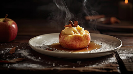 Elegantes Dessert mit Apfel