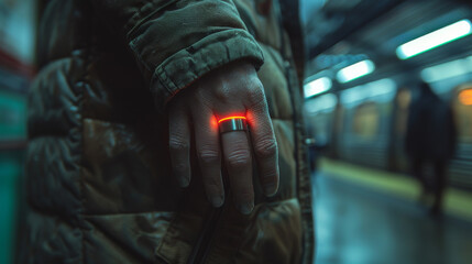 Smart Ring Warning in Subway Station