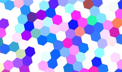 abstract pattern with colorful pentagons