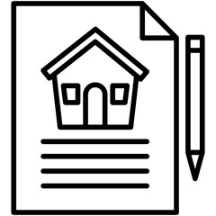 contract black outline icon, use for modern concept, app, and web development.