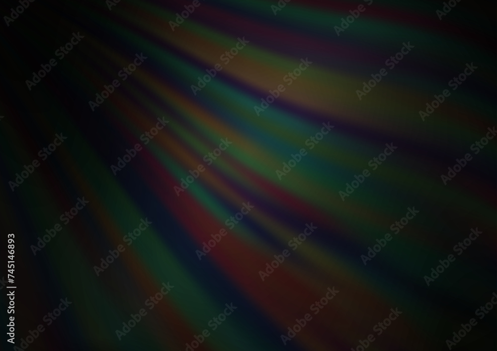 Poster dark silver, gray vector pattern with lines, ovals.