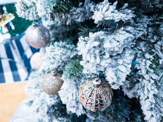 Elegance Amidst Holiday Cheer in a Cozy Living Room