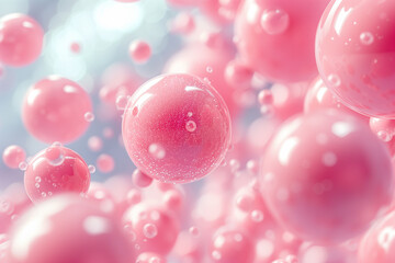 фон розовых воздушных шаров и пузырей