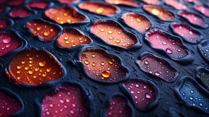 water drops on colorful background
