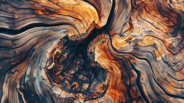 Closeup abstract tree stump or nature pattern color background.exotic wallpaper in painting style.wavy wave art shape
