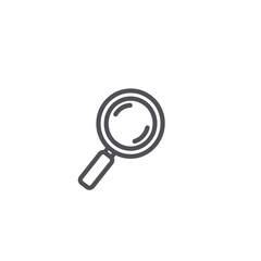 An icon of a Magnifying Glass outline vector