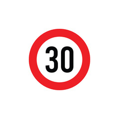 speed limit sign icon vector