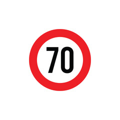 speed limit sign icon vector