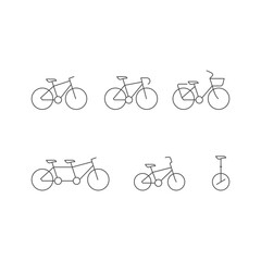 Set line icons of bicycle © motorama