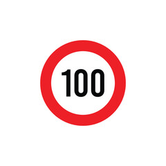 speed limit sign icon vector