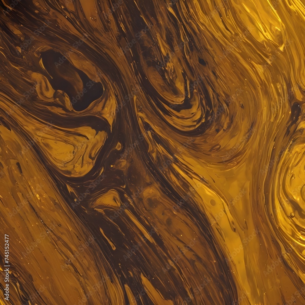 Wall mural abstract background texture of oil or petrol liquid flow, liquid metal close-up.