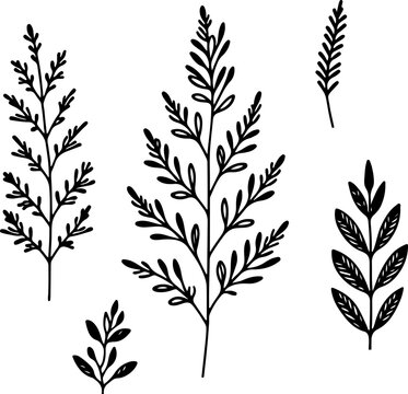 Herb black simple vector outline illustration.