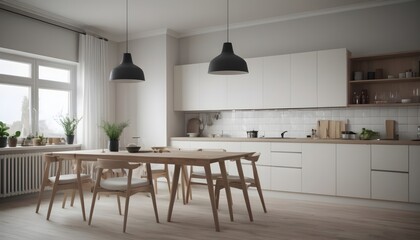 Modern Scandinavian Kitchen and Dining Room Design