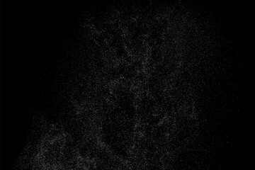 White grainy texture. Abstract dust overlay. Grain noise. White explosion on black background. Splash light realistic effect. Vector illustration, eps 10.	
