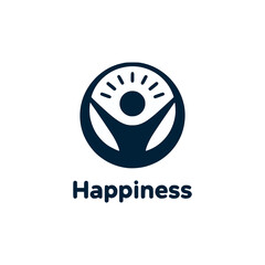 happiness logo vector illustration template design