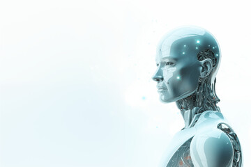AI Robot and Futuristic Background image