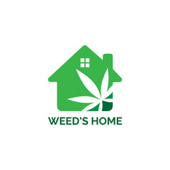 Illustration graphic vector of Weed's house or CBD home logo design
