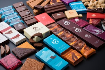 Artisanal chocolate subscription box for chocolate enthusiasts and connoisseurs worldwide - obrazy, fototapety, plakaty